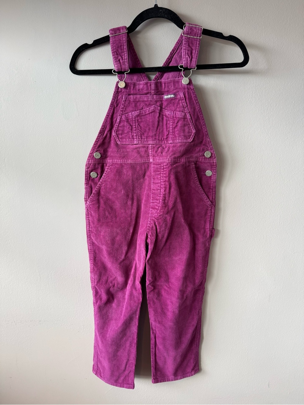 Vintage Y2K Osh Kosh B’Gosh Raspberry Corduroy Overalls‎ Size 6